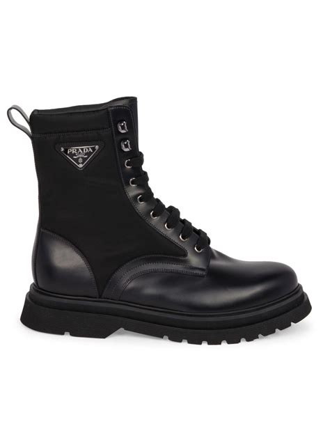 prada men black|prada men's black boots.